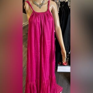 NWT Linen Banana Republic Pink Backless Dress